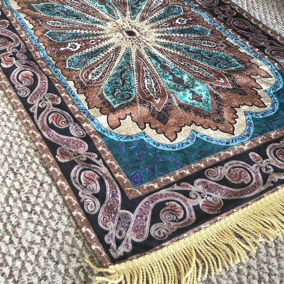 Other - Handmade Silk Carpet “Turquoise”